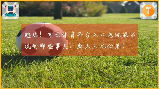 避坑！开云体育平台入口老玩家不说的那些事儿，新人入坑必看！